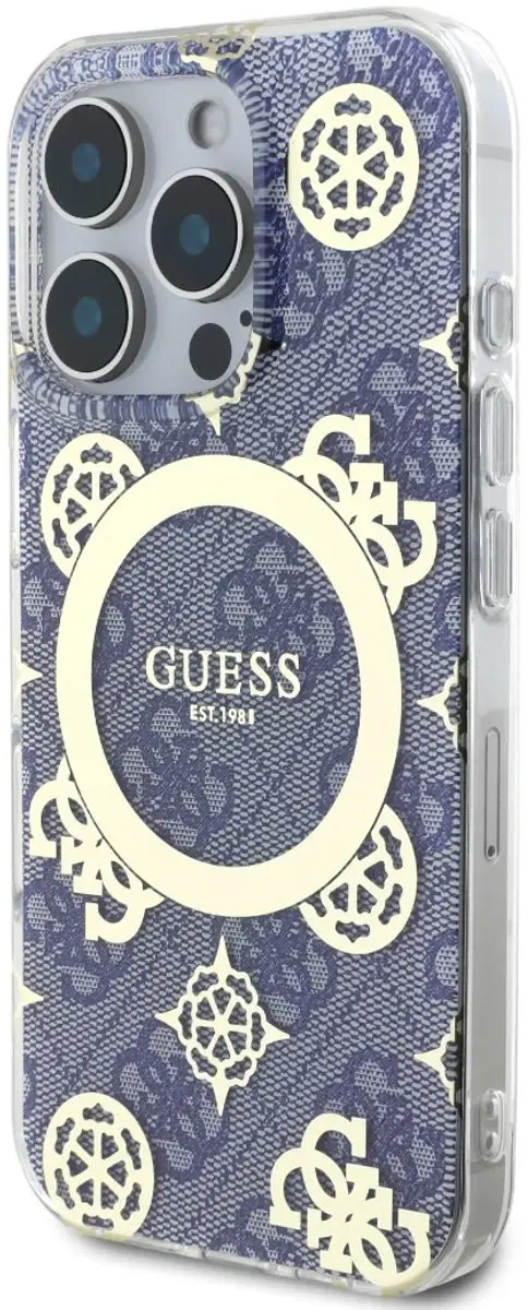 GUESS iPhone 16 Pro Back Cover - Blauw