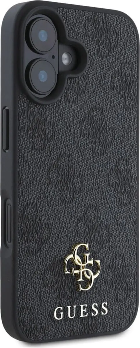 GUESS 4G Metal Logo Backcover GUHMP16SP4SM4MK - iPhone 16 - Zwart