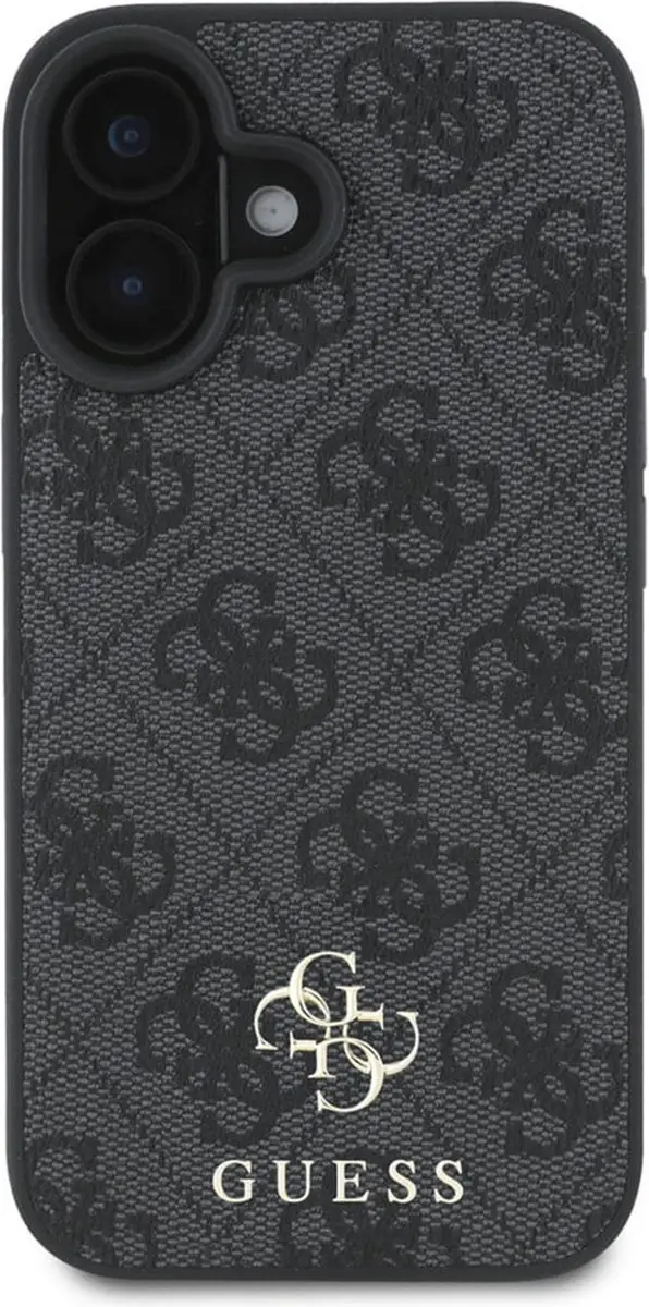 GUESS 4G Metal Logo Backcover GUHMP16SP4SM4MK - iPhone 16 - Zwart