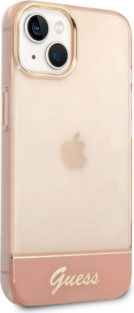 GUESS Translucent Hoesje iPhone 14 Plus - Roze