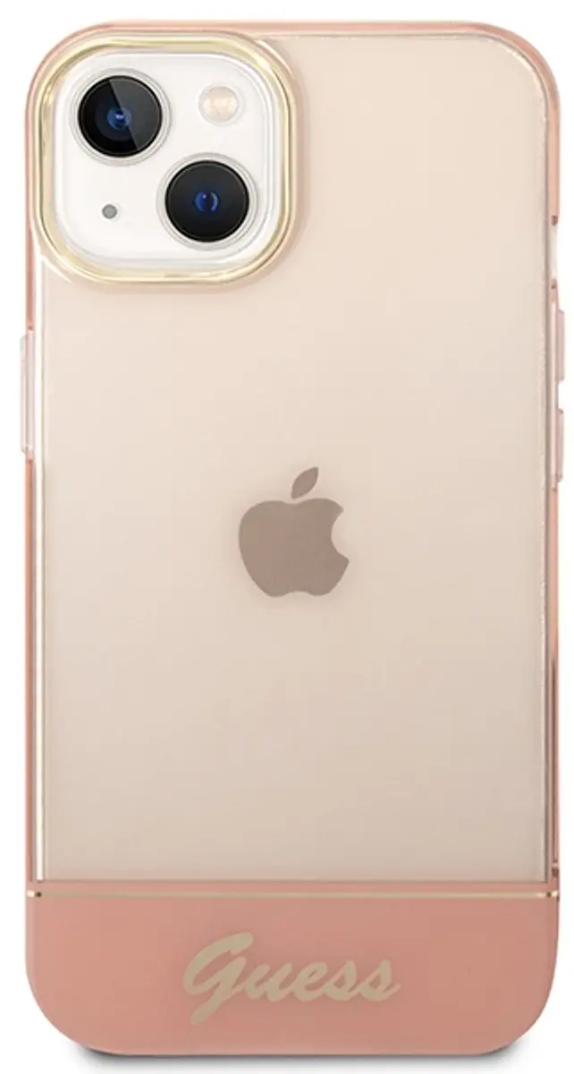 GUESS Translucent Hoesje iPhone 14 Plus - Roze