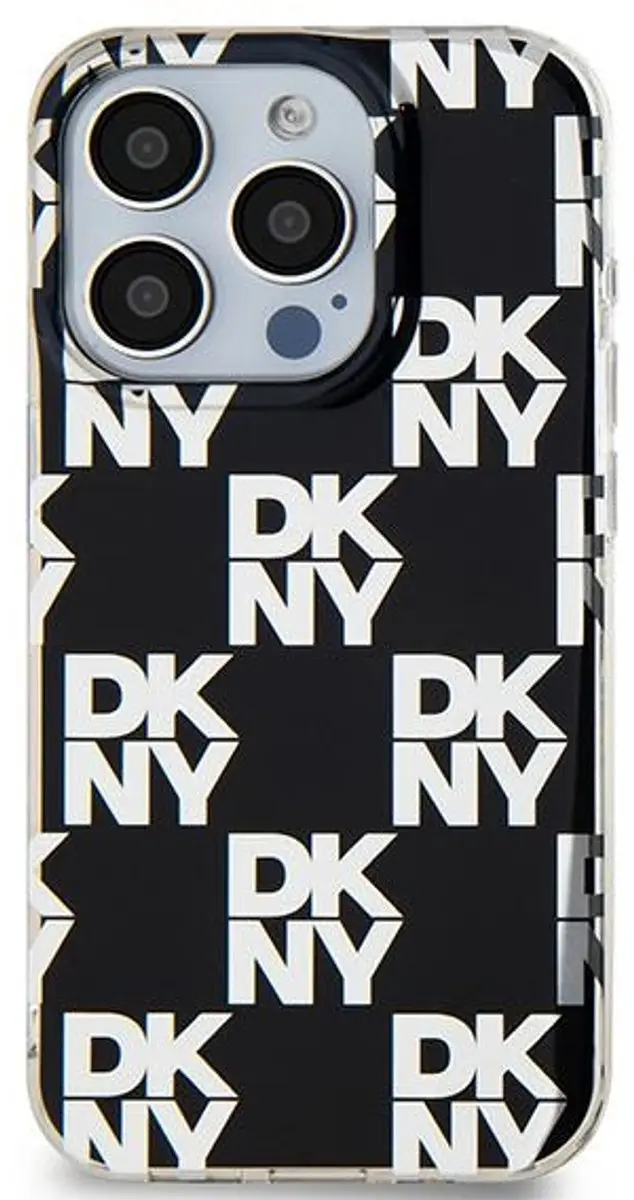 DKNY Hoesje iPhone 15 Pro Max - Ruitjespatroon Zwart