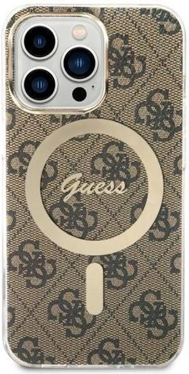 GUESS 4G Back Case MagSafe iPhone 13 Pro - Bruin