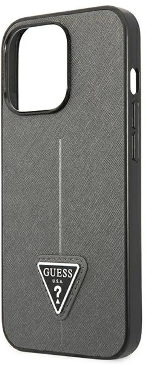 GUESS Saffiano Triangle Back Case - iPhone 13 Pro - Zilver - afbeelding 6 van 6