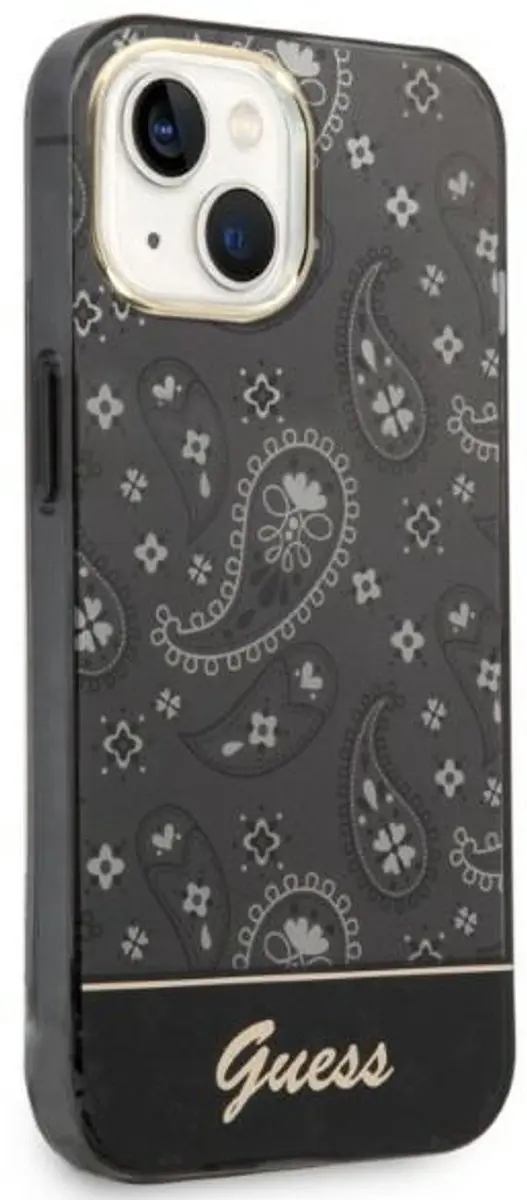 Guess TPU Back Cover iPhone 14 Plus - Zwart