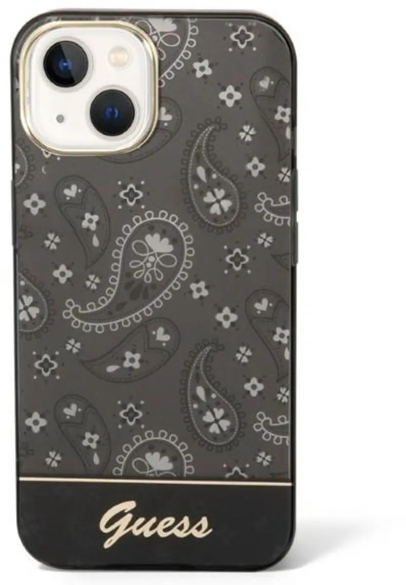 Guess TPU Back Cover iPhone 14 Plus - Zwart