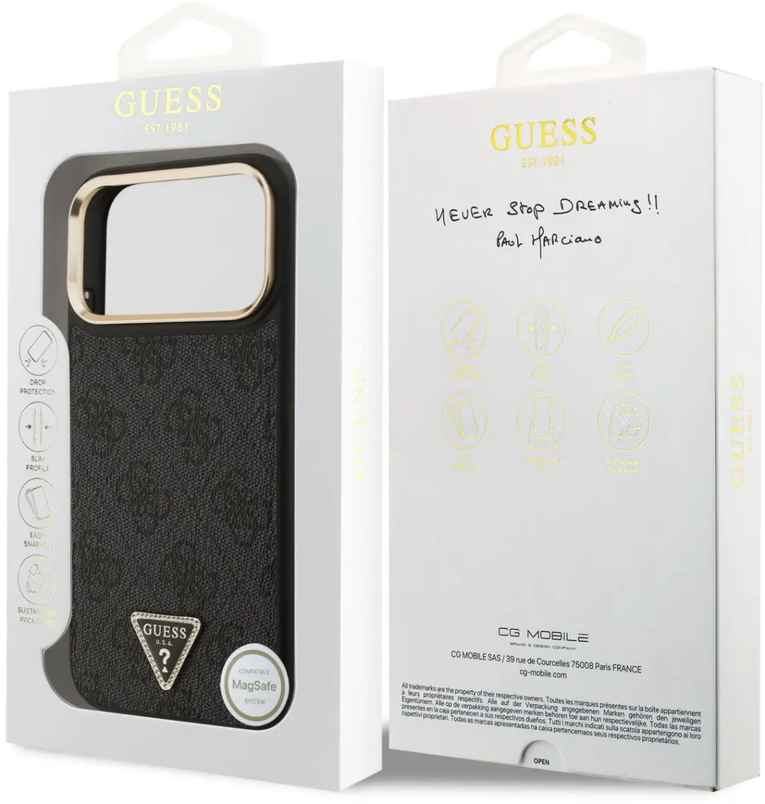 GUESS iPhone 17 Pro Max Telefoonhoesje - MagSafe - Zwart