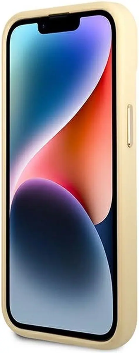 Guess iPhone 14 Plus Hardcover - Croco - Goud - 3666339083014