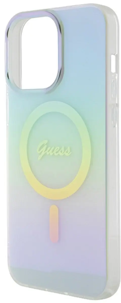 GUESS Iridescent Back Case MagSafe - iPhone 15 Pro - Turquoise