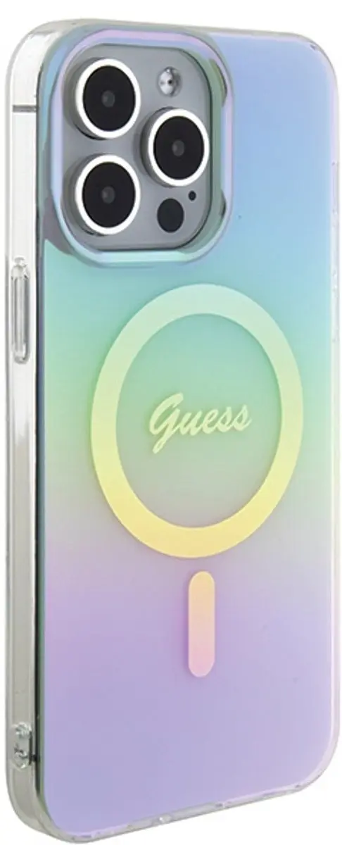 GUESS Iridescent Back Case MagSafe - iPhone 15 Pro - Turquoise