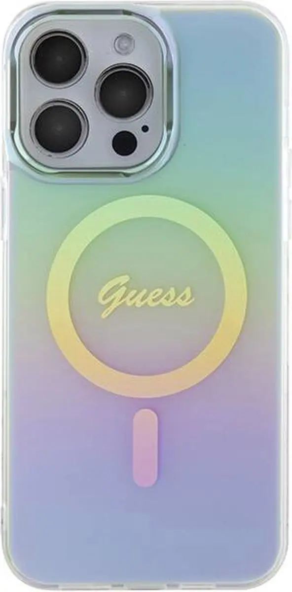 GUESS Iridescent Back Case MagSafe - iPhone 15 Pro - Turquoise - afbeelding 6 van 6