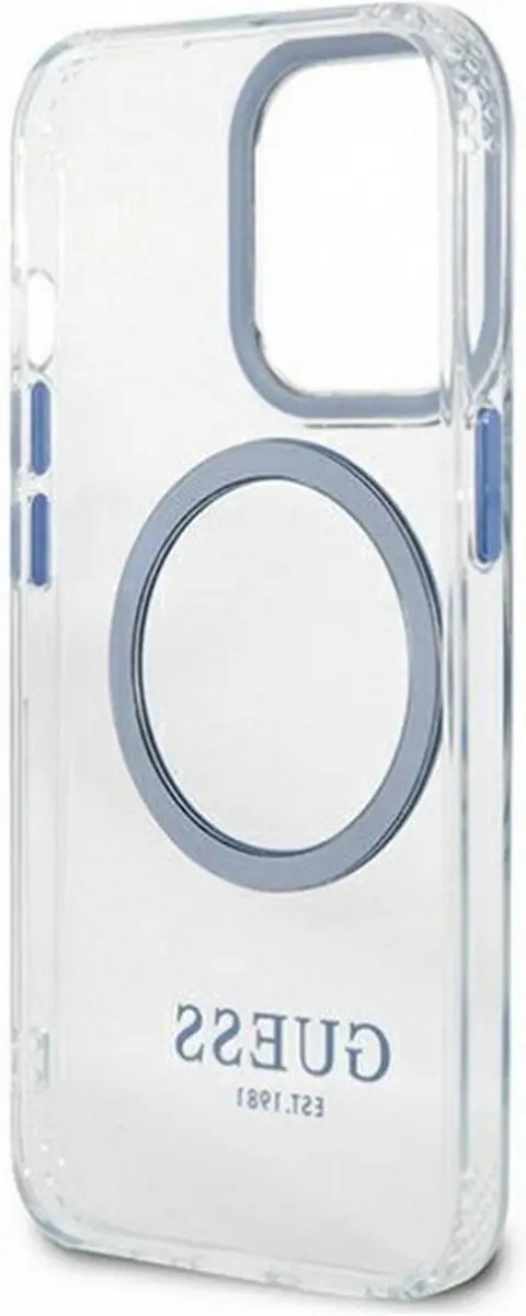 GUESS Translucent Back Case - iPhone 13 Pro Blauw - MagSafe