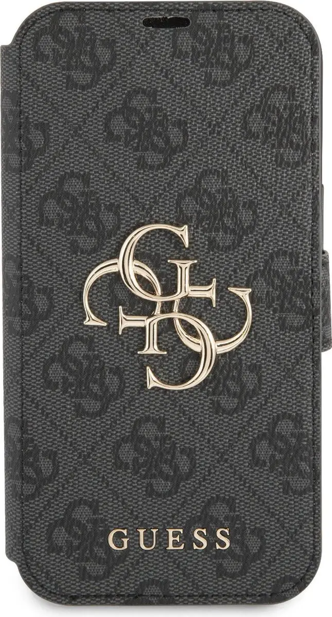 GUESS iPhone 13 Mini Bookcase Hoesje - 3 Pasjes - Grijs