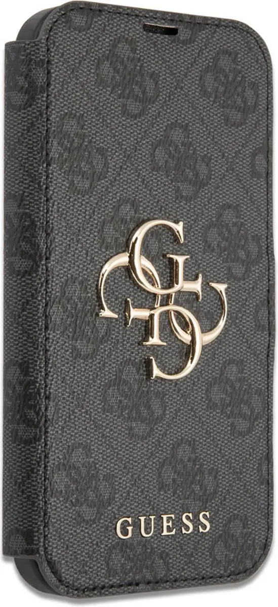 GUESS iPhone 13 Mini Bookcase Hoesje - 3 Pasjes - Grijs - afbeelding 6 van 6
