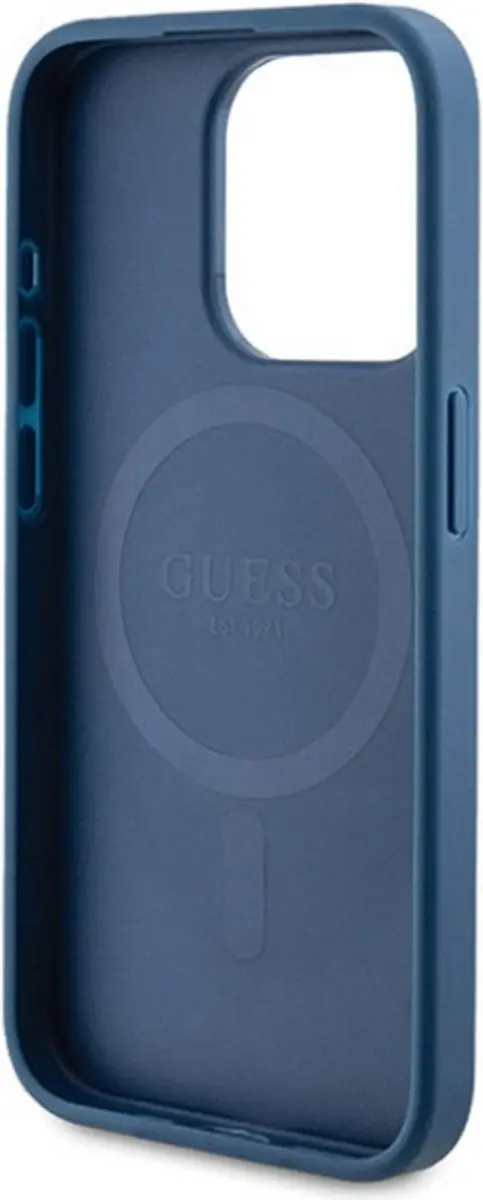 GUESS 4G Back Case MagSafe iPhone 14 Pro - Blauw