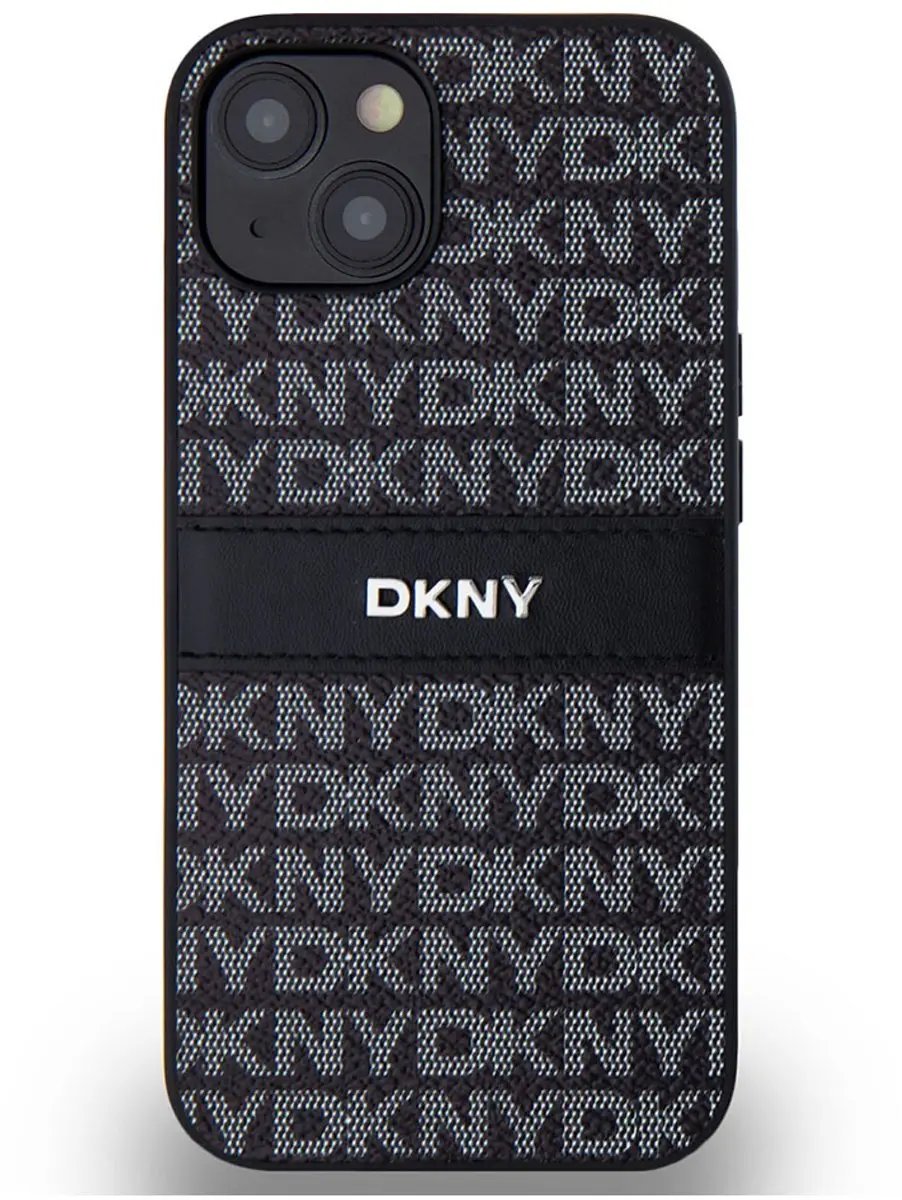DKNY Textured Tonal Stripe Back Case - iPhone 14 - Zwart