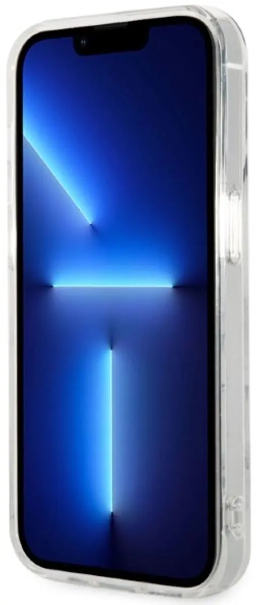 GUESS Hoes iPhone 14 Pro Marmerdessin Wit - Qi Magsafe 15W
