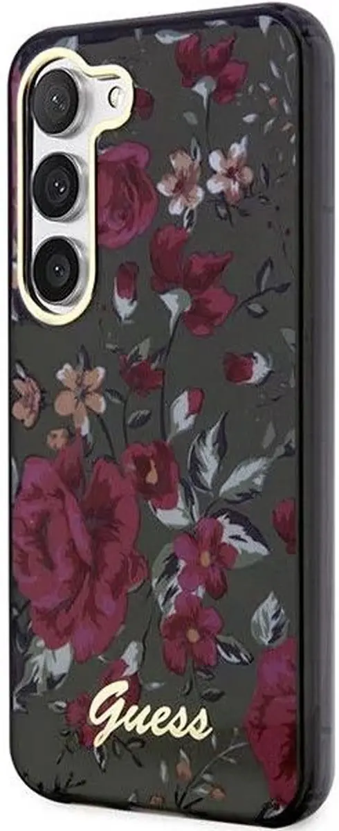 GUESS Samsung Galaxy S23 Plus Hoesje Khaki - Flower