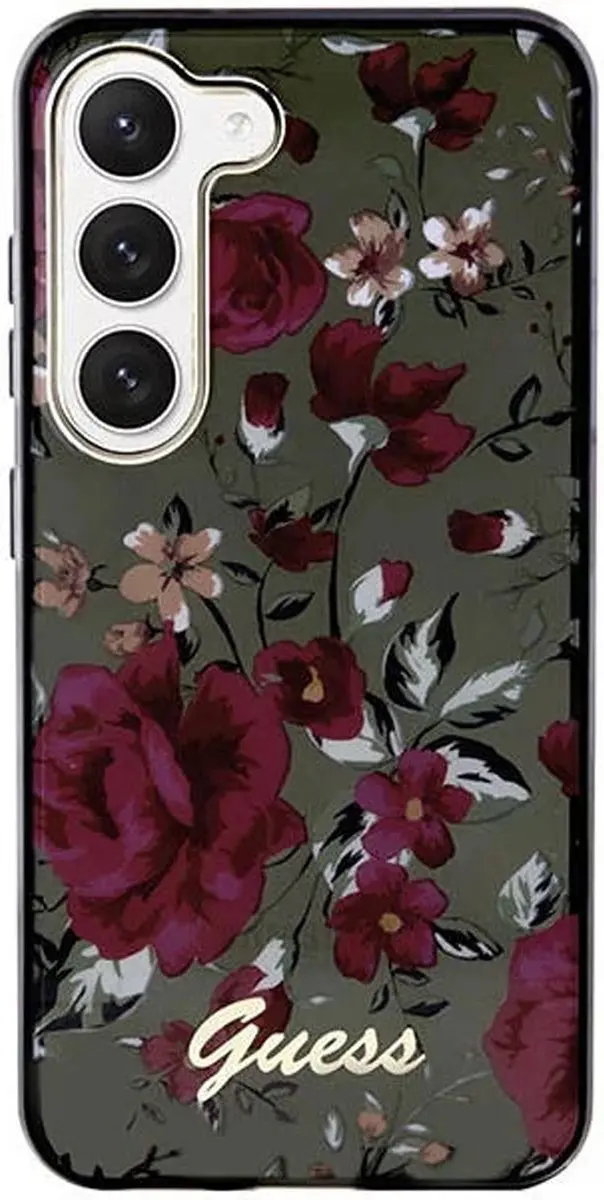 GUESS Samsung Galaxy S23 Plus Hoesje Khaki - Flower