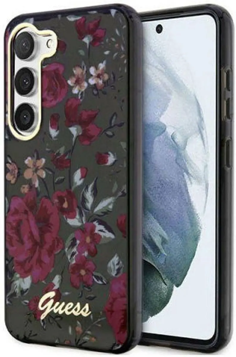 GUESS Samsung Galaxy S23 Plus Hoesje Khaki - Flower