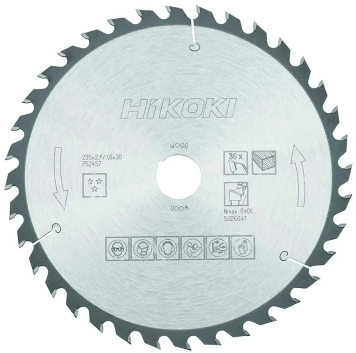 Hikoki HI00451 Cirkelzaagblad 235mm - 36 Tanden - Hout