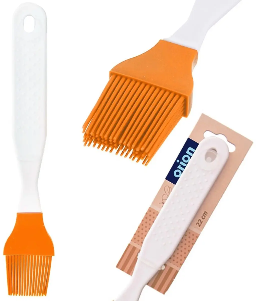 Orion Sillinie Siliconen Keukenborstel 22cm - Oranje/Wit