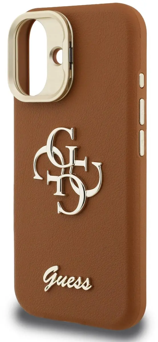 Guess iPhone 16 Hoesje 4G Logo - Bruin