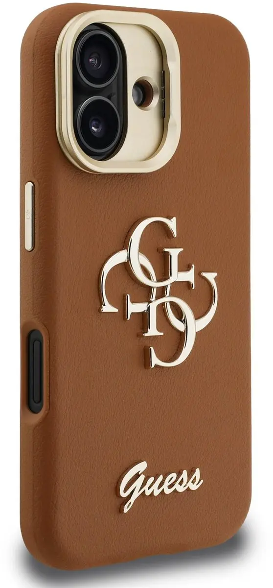 Guess iPhone 16 Hoesje 4G Logo - Bruin