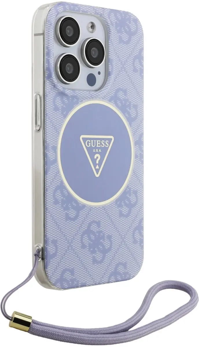 GUESS iPhone 15 Pro Hoesje - MagSafe - Paars