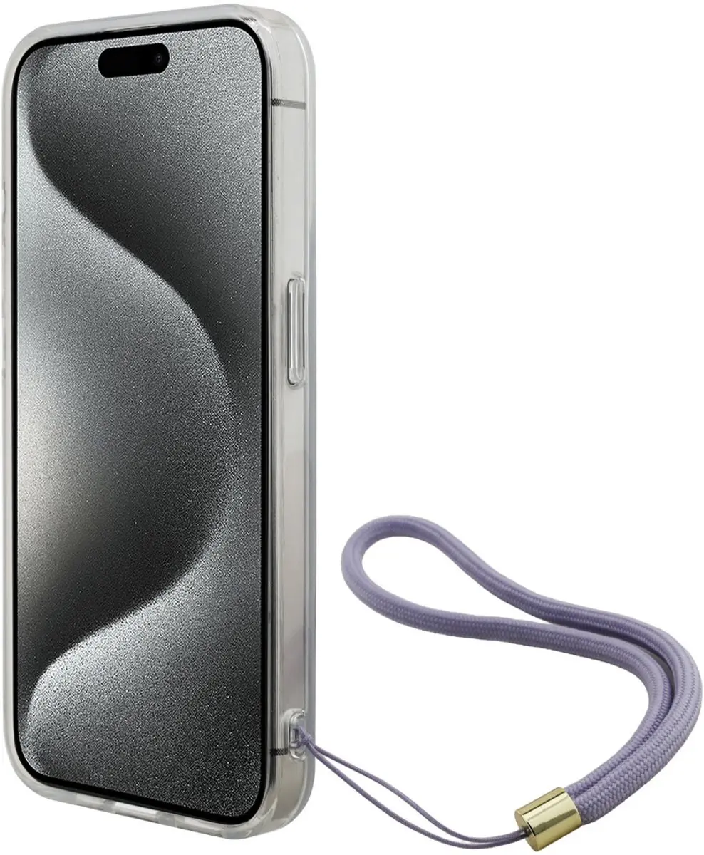 GUESS iPhone 15 Pro Hoesje - MagSafe - Paars - afbeelding 6 van 6