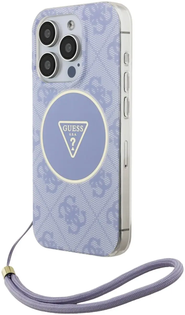 GUESS iPhone 15 Pro Hoesje - MagSafe - Paars