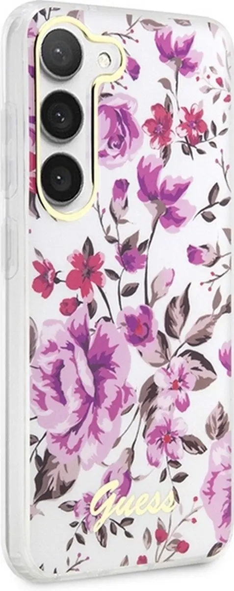 GUESS Flower Back Case - Samsung Galaxy S23 - Wit