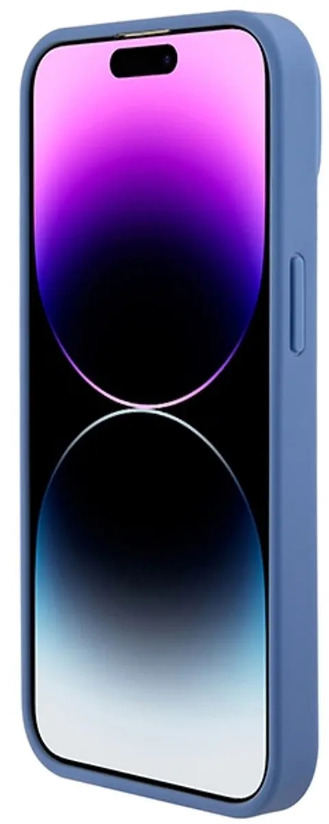 GUESS 4G Triangle Crossbody Hoesje - iPhone 15 - Blauw