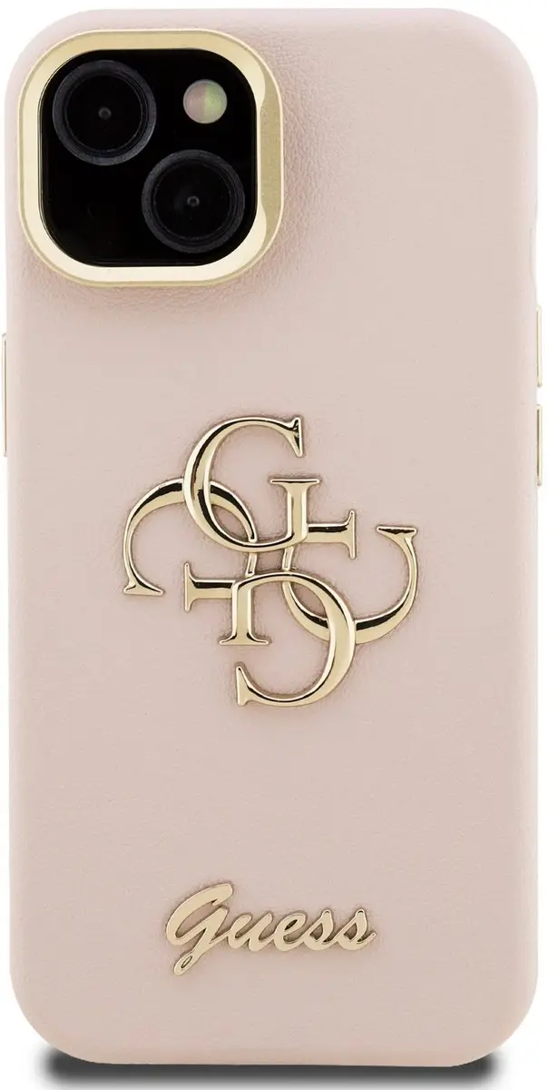 Guess 4G Logo iPhone 15 Hoesje - Roze - MPN 13451