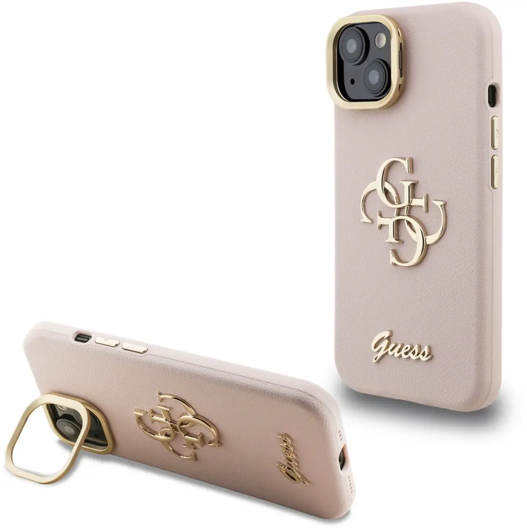 Guess 4G Logo iPhone 15 Hoesje - Roze - MPN 13451