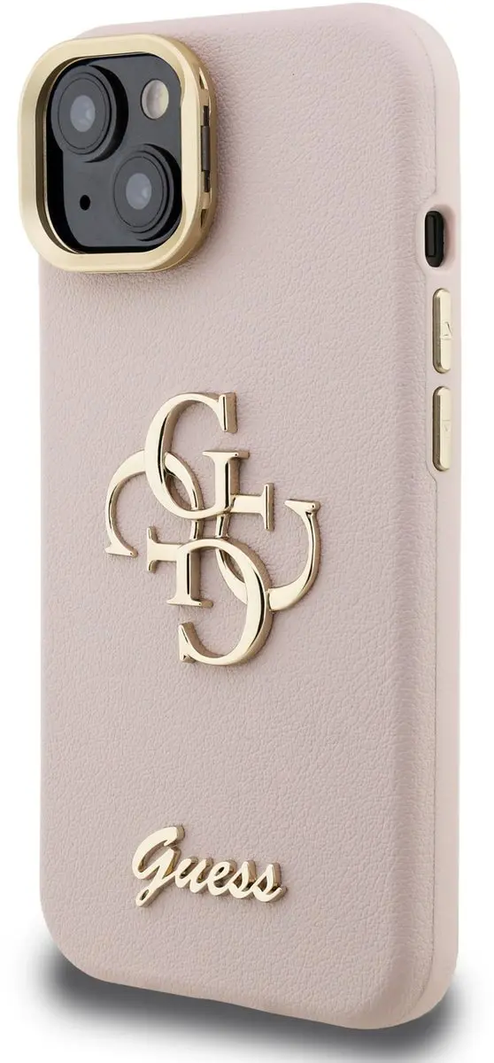 Guess 4G Logo iPhone 15 Hoesje - Roze - MPN 13451