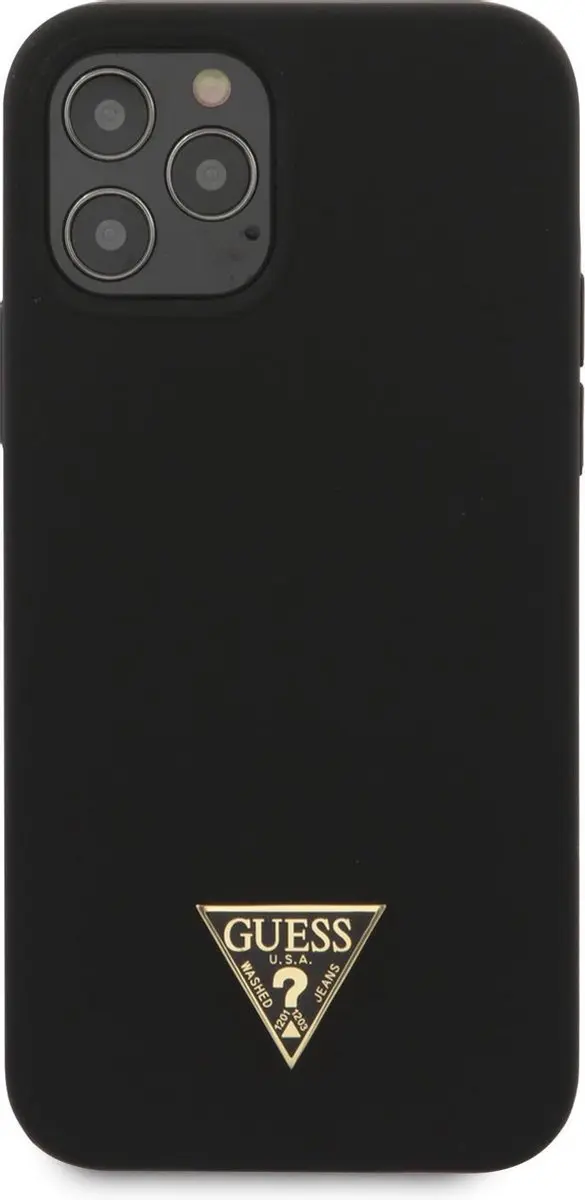 GUESS Hoesje iPhone 12/12 Pro Triangle - Zwart