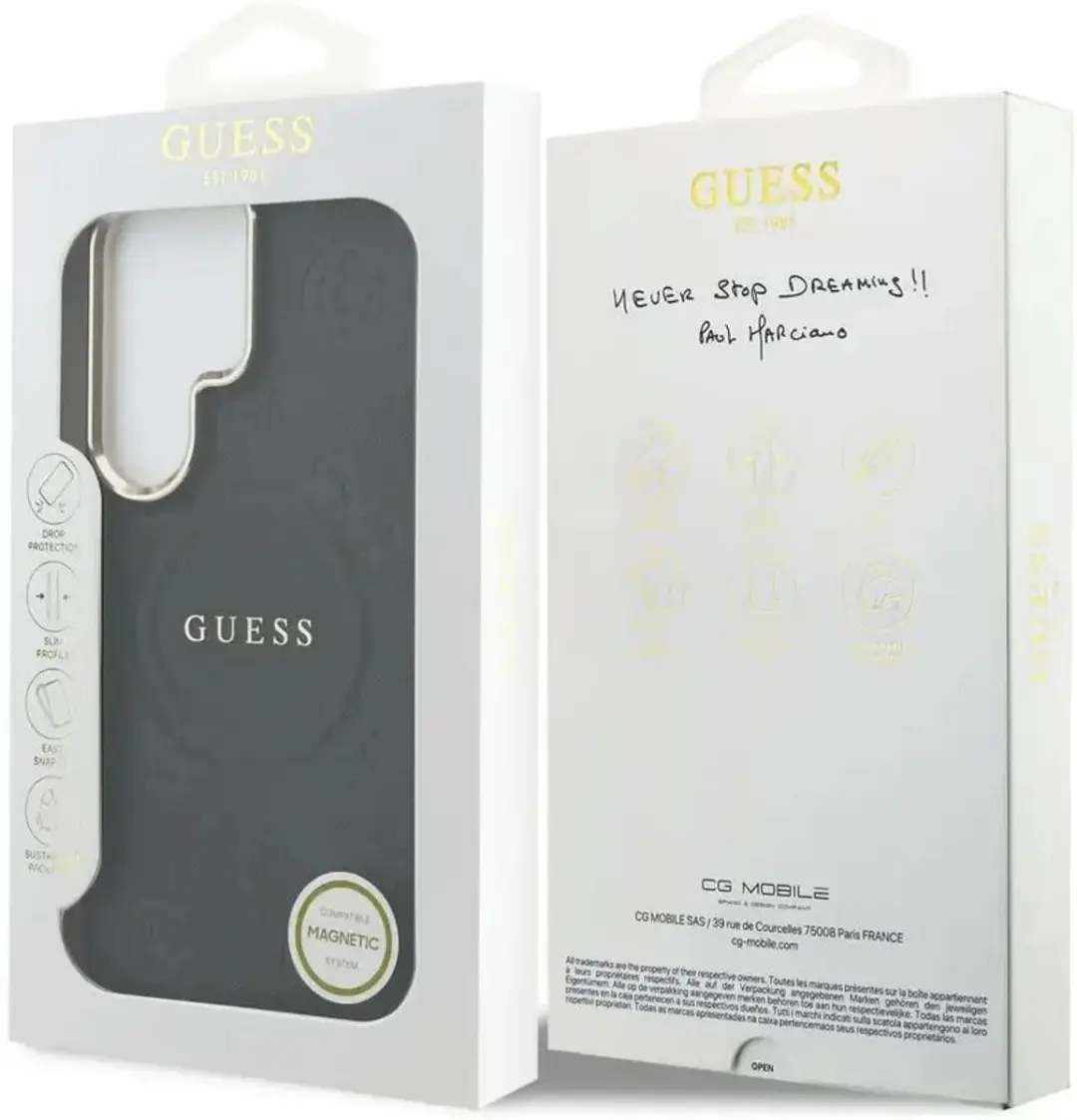 Guess Hoesje Galaxy S26 Ultra - Peony Hot Stamp - MagSafe - Zwart