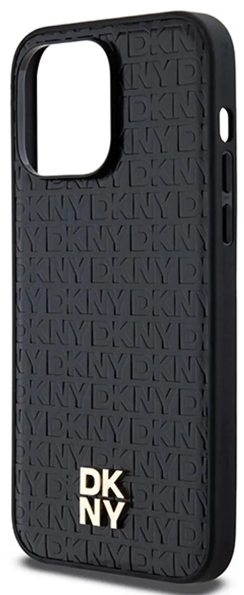DKNY Repeat Stack Logo Hoesje - iPhone 14 Pro - Zwart