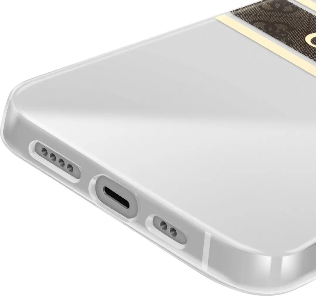 GUESS Charms Backcase iPhone 13 Mini - Transparant Bruin