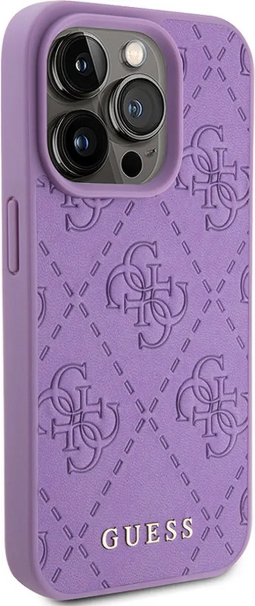 GUESS 4G Stamped Hoesje - iPhone 15 Pro - Paars
