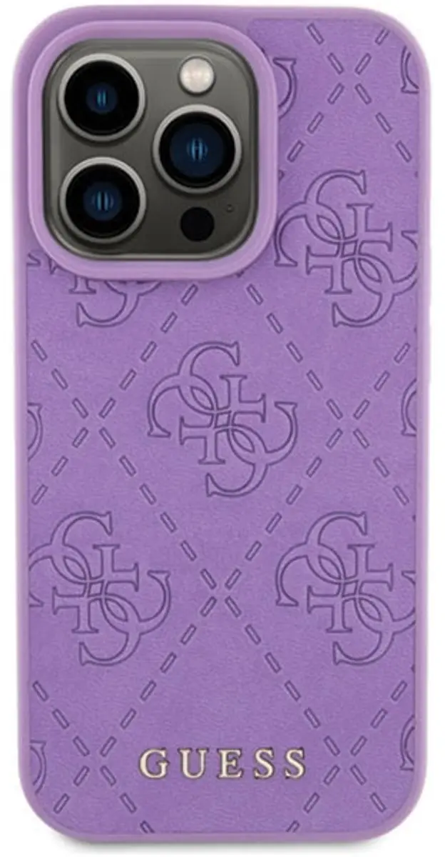GUESS 4G Stamped Hoesje - iPhone 15 Pro - Paars