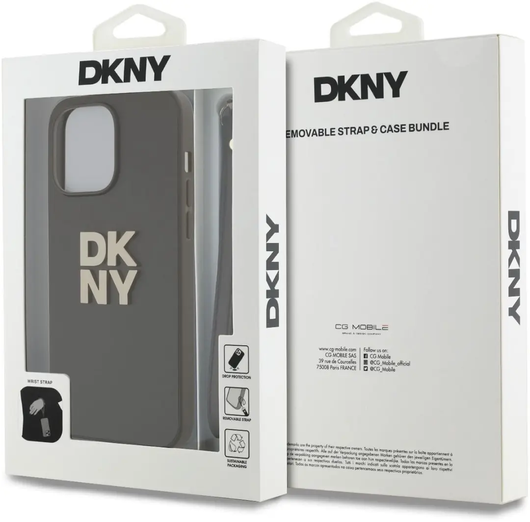 DKNY Hoesje iPhone 14 Pro DKHCP14LPBSWSA - Bruin