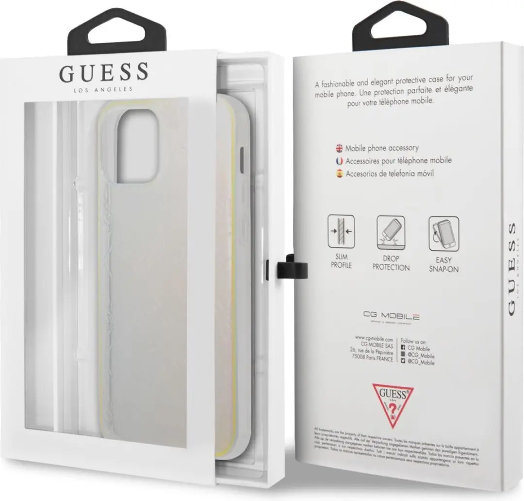 Guess Print Hoesje iPhone 12 Pro Max S212-4 - Transparant