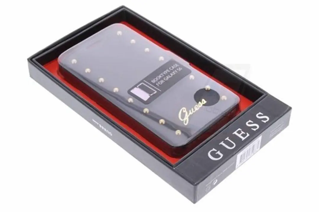 GUESS Samsung Galaxy S6 Studded Collection Folio Hoesje - Zwart