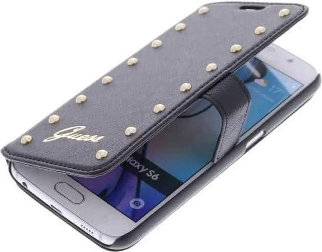 GUESS Samsung Galaxy S6 Studded Collection Folio Hoesje - Zwart - afbeelding 6 van 6