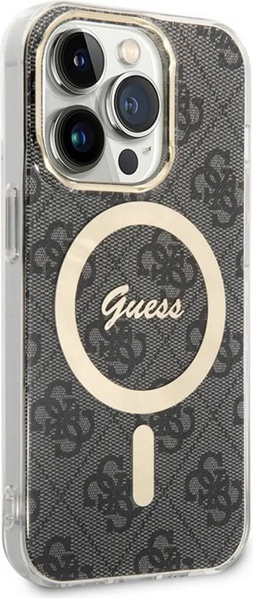 GUESS 4G Back Case MagSafe iPhone 14 Pro Max - Grijs