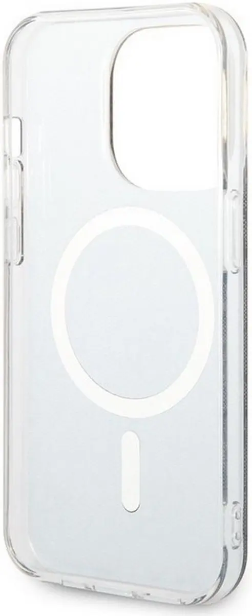 GUESS 4G Back Case MagSafe iPhone 14 Pro Max - Grijs