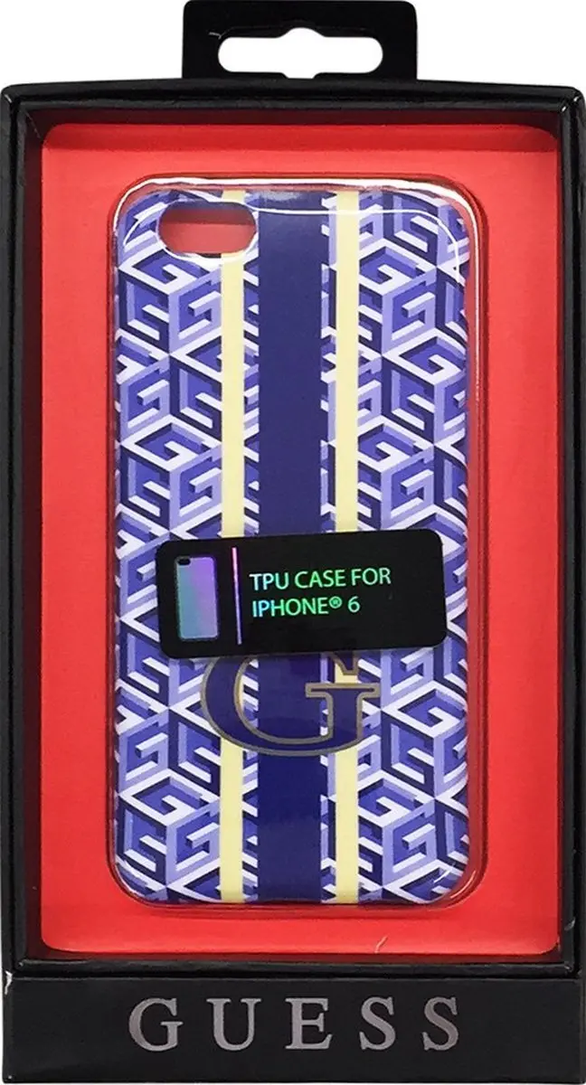 GUESS G-Cube TPU Hoesje iPhone 6 - Blauw GUHCP6GCUBL - afbeelding 2 van 3
