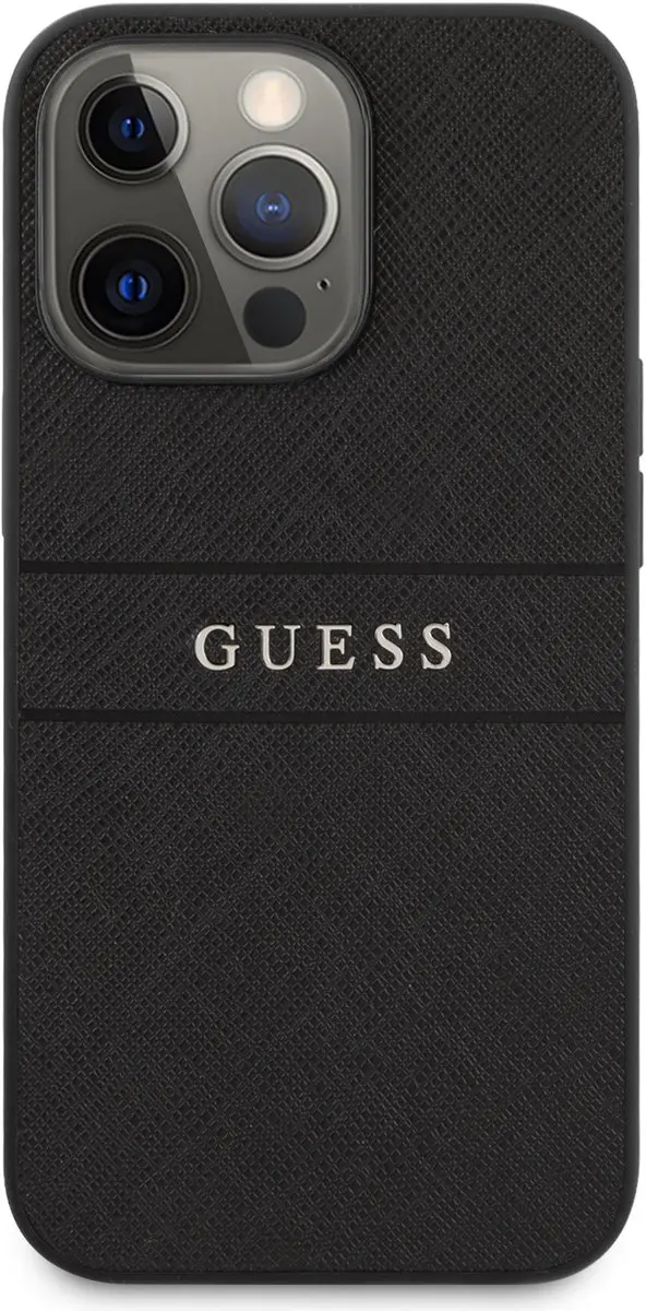 Guess Saffiano Backcase iPhone 13 Pro - Zwart - 7572